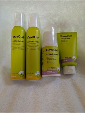 DevaCurl Hair Care Set - Styling Cream, Wave Maker, 2 SuperMousse